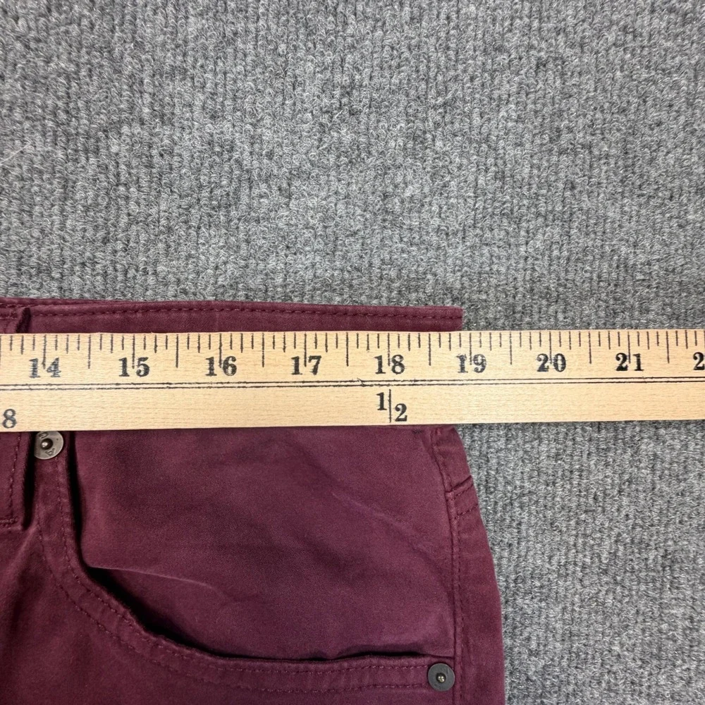 AG Tellis Modern Slim‎ Jeans Mens 36x34 Burgundy Italian Fabric Luxury Stretch